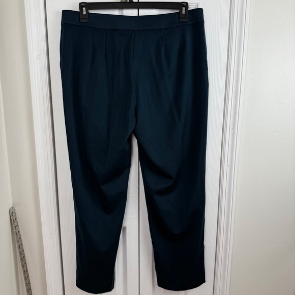 ST. JOHN Women's Size‎ 14 Navy Blue Wool Blend Straight Leg Dress Pants Career - Picture 7 of 12